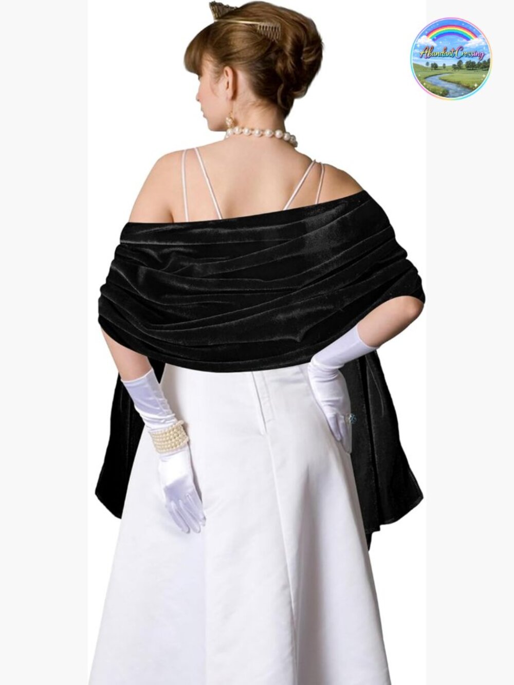 Velvet Shawl Wrap for Evening Dress - Elegant Lady Style